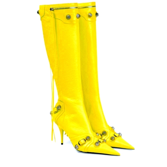 Shoes - 🎁FREE GIFT INCLUDED Brand New High Knee Boots Stiletto Heel Pointed Toe Tassels